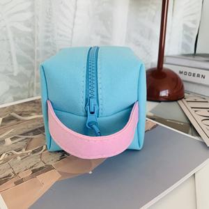 Canvas Cosmetic <b>Bag</b> Small Fashion <b>Makeup</b> <b>Bags</b> Portable Cosmetic Storage Pouch with Handle for Women Men Travel Outdoor Beach - Product Image 5