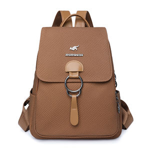 Sac à dos étudiant étanche et durable de haute qualité Sac en cuir PU Sac à dos femme - Product Image 3