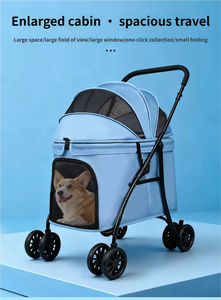 Cochecito Deportivo Plegable Multifuncional Impermeable de Aluminio <span class=keywords><strong>para</strong></span> Mascotas con Bolsa <span class=keywords><strong>para</strong></span> Perros, 4 Ruedas, <span class=keywords><strong>para</strong></span> Exteriores - Product Image 6