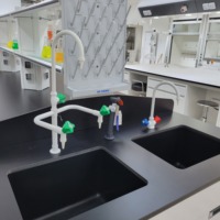 Équipement de laboratoire de haute qualité robinet d'eau de laboratoire en laiton massif robinet de laboratoire à 3 voies balançoire col de cygne