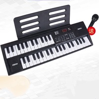Electric Piano 61-Key Electronic Keyboard USB Type C Battery Powered 3.5mm Headphone Jack Plastic 200 Tones Educational