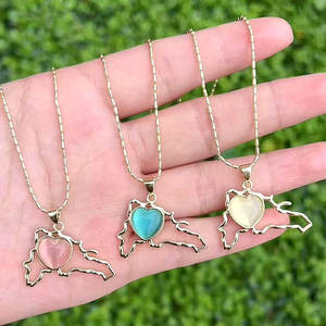 CH-LHN1438素敵なCZスター/目/月チャームネックレスゴールドメッキCZ小さなチャームネックレスゴールドCZ宗教ペンダントチェーンネックレス - Product Image 5