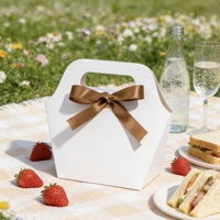Sacs cadeaux de mariage en papier kraft faits à la main, écologiques, sacs cadeaux de fête avec poignées en ruban, ensembles de cadeaux de bougies