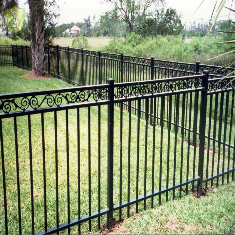 popular decorative wrought iron fence for garden