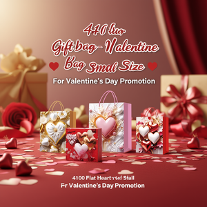 4100 Sacchetto regalo piatto a forma di cuore di piccole dimensioni per la promozione di San Valentino - Product Image 3
