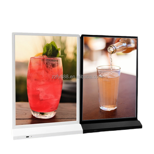 Bán Hot hình chữ nhật A6/A5/A4/A3 hai mặt <span class=keywords><strong>LED</strong></span> hộp đèn sạc có thể thay đổi hiển thị đầy đủ màu sắc đen/trắng để sử dụng trong nhà - Product Image 1