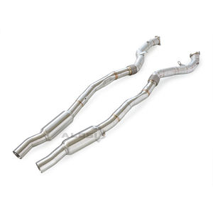 Collecteur d'échappement en acier inoxydable premium avec catalyseur pour Audi S6 <span class=keywords><strong>RS6</strong></span> C6 5.0T <span class=keywords><strong>V10</strong></span>, échappement performant avec protection thermique <span class=keywords><strong>2007</strong></span>-2011 - Product Image 5