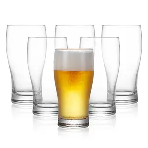 Fashionable Clear Pint Glasses Transparent Liquor and Beer Drinking Cups Mug and Glassware Set for Wine Drinks