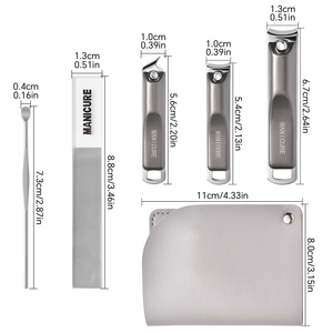 Kit de manucure professionnel 16 en 1, ensemble de soins des ongles en acier inoxydable, coupe-ongles, outil de toilettage des ongles des doigts et des orteils pour usage en salon - Product Image 1