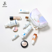 Sac de voyage JOYSUN aux couleurs Morandi, sac de toilette transparent en TPU, sac de maquillage imperméable en PVC pour femmes