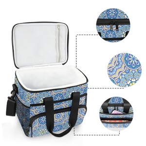 Wholesales Custom BOHO Print Large Capacity Insulated Cool Bag Camping Cooler Bag for Lunch - Product Image 3