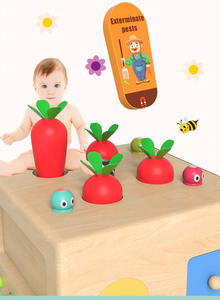 Jouets éducatifs en bois Montessori <span class=keywords><strong>6</strong></span> en 1, <span class=keywords><strong>cube</strong></span> de tri de formes, pour les bébés garçons et filles <span class=keywords><strong>d</strong></span>'âge préscolaire de 1, 2 et 3 ans - Product Image 5