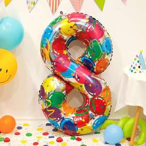 ลูกโป่งฟอยล์ตัวเลขขนาดใหญ่พิเศษ 40 นิ้ว สีสันสดใส เป็นมิตรกับสิ่งแวดล้อม เติมก๊าซฮีเลียม สำหรับถ่ายรูปงานวันเกิด เด็กๆ วันคริสต์มาส - Product Image 3