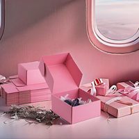 Boîtes d'expédition personnalisées avec logo, pliables, roses, écologiques, en papier, pour cosmétiques