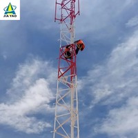 Torre de Acero Angular de 3 Patas de 45 m con Tecnología Profesional para Cobertura de Red GSM Rural