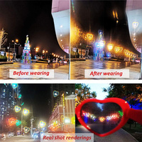 Lunettes de soleil à effet de diffraction en forme de cœur, à prix abordable, pour des effets d'amour et de changement de couleur, idéales pour les soirées rave et les fêtes