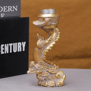 Udeco Offre Spéciale Chandelier <span class=keywords><strong>Dragon</strong></span> Doré Personnalisé Ornements Figurine <span class=keywords><strong>Dragon</strong></span> 3D <span class=keywords><strong>Bougeoir</strong></span> en Résine pour Cadeaux Décoration de la Maison - Product Image 5