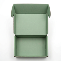 Boîte d'expédition en kraft vert durable ECO, emballage plat pour l'e-commerce, personnalisation du logo