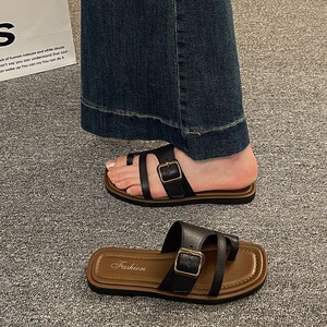 Nuevas Sandalias Planas de Playa Estilo Francés para Mujer, Verano 2025, Estilo Casual Retro, Parte Superior de PVC - Product Image 4