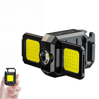 Mini lampe torche porte-clés avec logo personnalisé, faible MOQ, grand faisceau lumineux, lampe de travail magnétique, lampe de secours extérieure, lampe torche porte-clés rechargeable