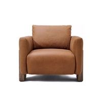 Fauteuil individuel direct usine, confortable et moelleux, avec coussin en éponge, mobilier d'intérieur en bois pour hall de villa
