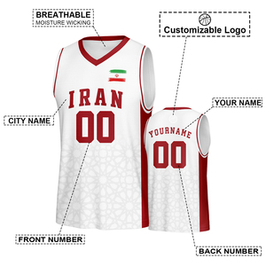 <span class=keywords><strong>Camiseta</strong></span> Deportiva <span class=keywords><strong>de</strong></span> <span class=keywords><strong>Baloncesto</strong></span> Unisex <span class=keywords><strong>de</strong></span> Talla Grande, 100% Poliéster, Blanca, Transpirable, <span class=keywords><strong>de</strong></span> Secado Rápido, Antibacteriana, con Cuello en V, Personalizable con Transferencia <span class=keywords><strong>de</strong></span> Calor, Estilo Iraní - Product Image 2