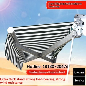 Auvent télescopique pliable extra-épais à <span class=keywords><strong>manivelle</strong></span>, protection solaire extérieure en alliage d'aluminium OSB, pour balcon, porte de magasin, tête électrique - Product Image 5
