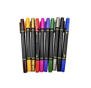 Jeu de marqueurs <span class=keywords><strong>pour</strong></span> tissu à double extrémité-Pointes en <span class=keywords><strong>feutre</strong></span> à double extrémité Marqueur <span class=keywords><strong>pour</strong></span> tissu <span class=keywords><strong>T</strong></span>-<span class=keywords><strong>shirt</strong></span> à double pointe - Product Image 2