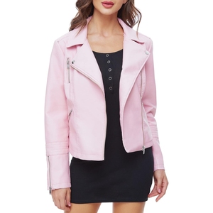 Veste en cuir pour femme de qualité supérieure, coupe élégante et ajustée, manteau tendance en cuir véritable doux, vêtements d'extérieur pour la collection automne-hiver - Product Image 4