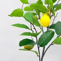 Décoration de printemps, fleur artificielle, tige de citron, arbre fruitier, décoration d'intérieur