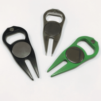 Offre Spéciale JiaWei GD04 Outil de réparation de divots magnétique pliable moderne plaqué avec logo personnalisé, support de réparation de golf et marqueurs de balle