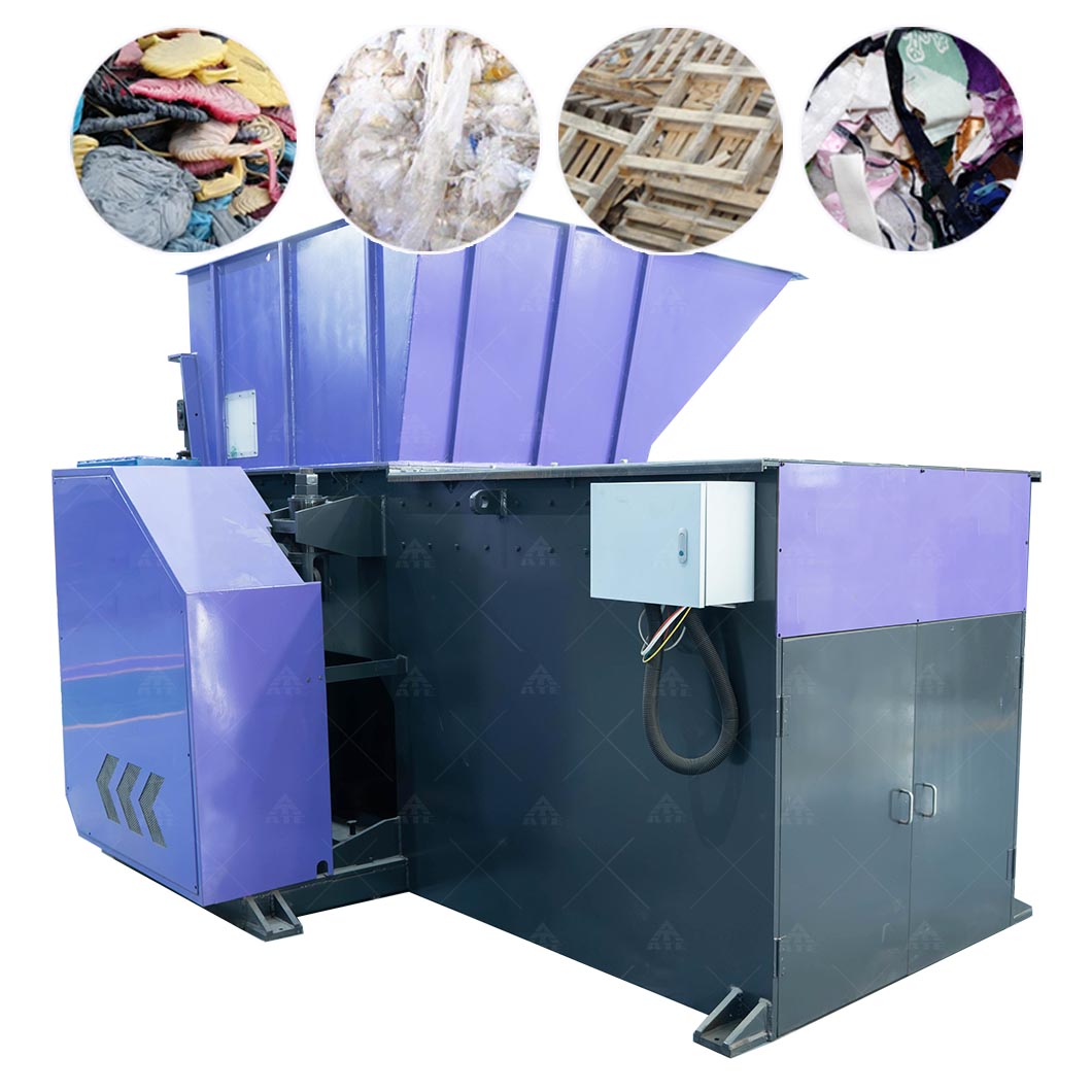 200-3000kg/h CE Certified Waste Fabric Textile Cloth Clothing Rags Fiber Waste Scrap Aluminum Fabric Single Shaft Shredder