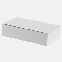 Table d'appoint élégante et moderne en verre carré avec rangement durable et support pour plantes pour la décoration de salon