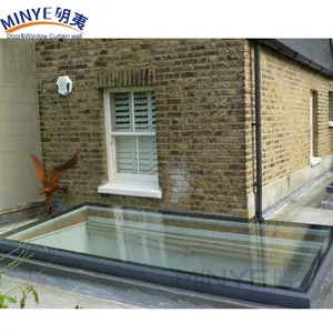 Skylight High Quality Environmental Ceiling Skylight Glass Roof Lantern Hail Proof With Electric Blinds