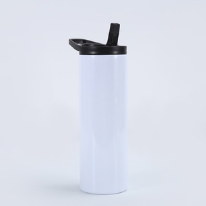 Gobelet isotherme droit de 20 oz avec couvercle et poignée, portable, pour extérieur, voiture, en acier inoxydable, pour personnalisation DIY du logo. - Product Image 4