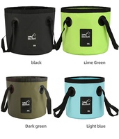 Seau à eau pliable de 20 L, conteneur d'eau portable pour le camping, la randonnée, la pêche, le lavage et les voyages