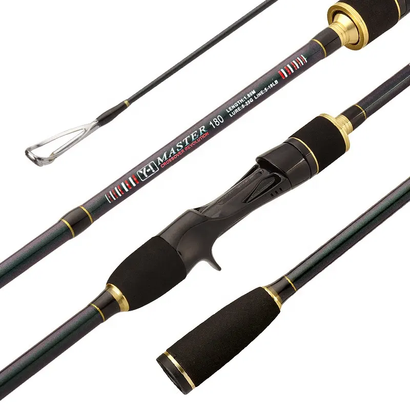 1.8m 2.1m 2.4m Spinning Casting Fishing Rod For Bass Carbon Rod Fishing 2-section Tilted Mouth Bass Trout Carp Fishing Rods