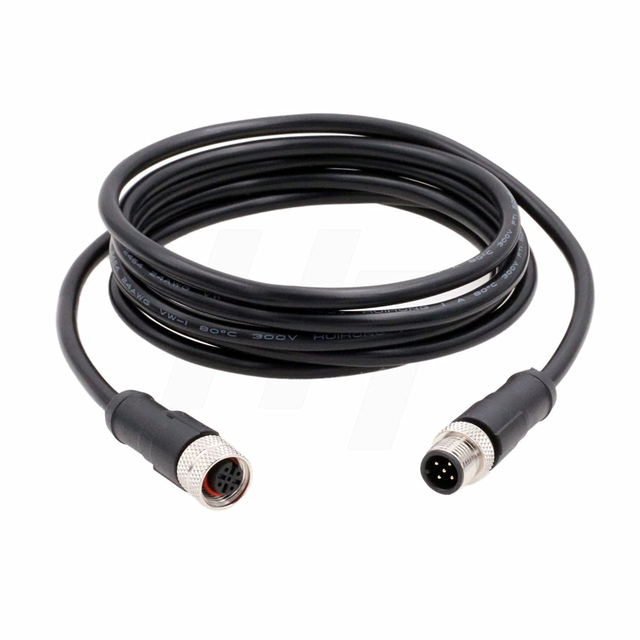 Custom 4pin Mini Din Audio Video Cable 4pin M12 Aviation Connector Cable