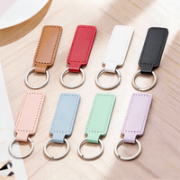 Porte-clés en cuir PU personnalisé de haute qualité avec logo sur mesure, accessoire de porte-clés, vente en gros, fournitures d'entreprise, équipement d'usine, vente en magasin