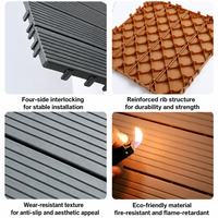 Dalles de sol carrées en plastique PP emboîtables 30x30cm, installation DIY, pour extérieur, balcons, couloirs, devantures de magasins, antidérapantes
