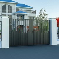 Populaire Glijbaan Motor Poort Tuin Binnenplaats Deur Aluminium Villa Poort Elektrische Deur Vouwpoorten