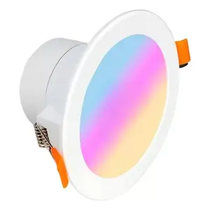 Modern Smart <b>LED</b> RGB <b>Ceiling</b> <b>Light</b> With Wi-Fi Control, App Operated, <b>Dimmable</b>, Multicolored, Embedded Pendant Lamp, Plastic Body - Product Image 1