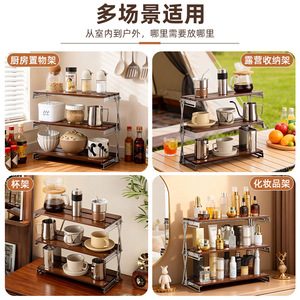 Desktop organizer, multi-tiered <b>storage</b> rack, folding cup holder, office countertop shelf, tiered <b>storage</b> rack - Product Image 3