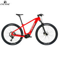 Vélo de montagne électrique EM8 Sport, vélo de ville, 27,5 17"/19", cadre en fibre de carbone, moteur central MID Drive, batterie au lithium 48V, 12 vitesses