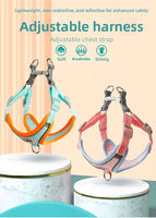 Harnais et laisse tactiques multifonctionnels imperméables pour chien, motif floral, doublure rembourrée réglable, pour chiens de taille moyenne