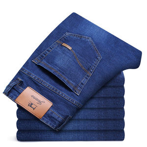 <span class=keywords><strong>Jeans</strong></span> da <span class=keywords><strong>Uomo</strong></span> Nuovi Primavera Estate Pantaloni da Lavoro Casual Versatili Denim Stretch Tinta Unita Lavaggio Medio Vestibilità Morbida e Dritta - Product Image 6