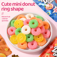 Ring Gummy Candy Fruit Flavor Soft Chewy Sugar Coated Multicolor Assorted Jelly Sweets Snacks Bag Bulk Wholesale OEM Custom