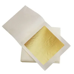 Eetbare Bladgoud Vellen 24K Bladgoud Papier Voor Standbeelden Art Craft Printing Cake Decorating Schoonheid Huidverzorging Goud blad