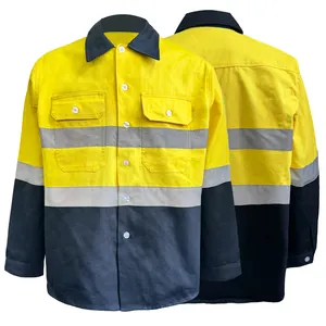 Multiple Pockets Customized Size High Vis Mechanic Working Safety Reflective Jacket Workwear