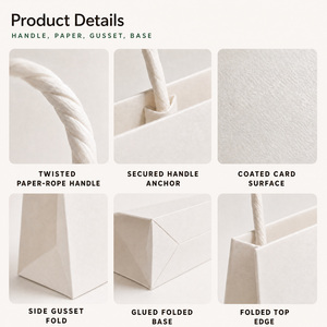 Bolsa de Regalo Mini Navideña de Papel Verde con Diseño de Árbol en Lámina Dorada, Asas Retorcidas, Embalaje Ecológico para Regalos - Product Image 4